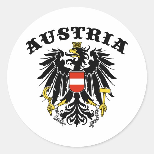 Österreich Runder Aufkleber (Vorderseite)