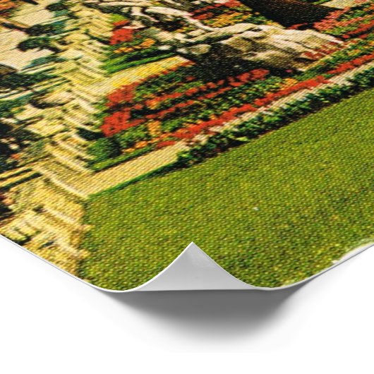 Österreich, Salzburg, Schloss Hollenberg, Garten Poster (Ecke)