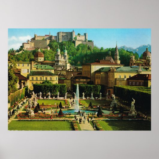 Österreich, Salzburg, Schloss Hollenberg, Garten Poster (Vorne)