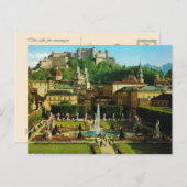 Österreich, Salzburg, Schloss und Gärten Postkarte (Vorne/Hinten)