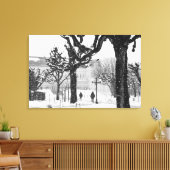 Österreich, Salzburg. Winter, Leinwanddruck (Insitu (Wohnzimmer))