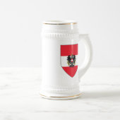 Österreich-Schild Stein Bierglas (VorderseiteRechts)