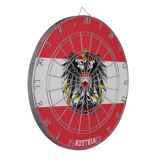 "Österreich schlägt!" Patriotic Dart Board Dartscheibe (Vorderseite Links)