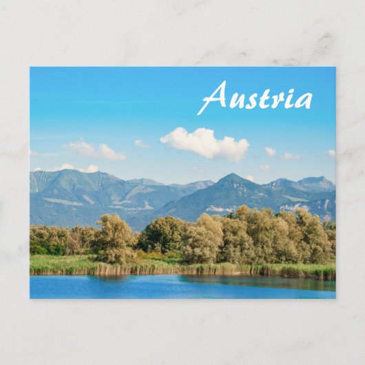 Österreich Schöne Landschaft mit Alpen Postkarte (Vorderseite)