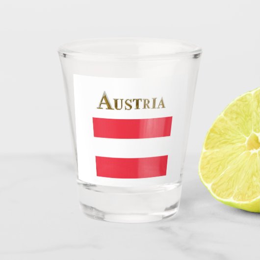 ÖSTERREICH SCHOTTGLAS SCHNAPSGLAS (Vorderseite)