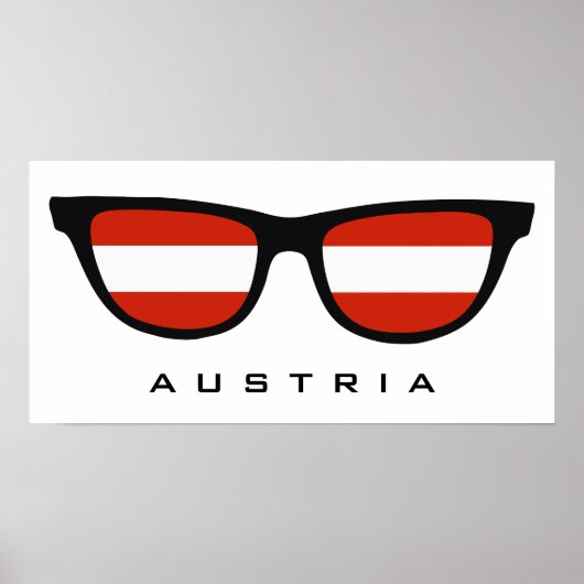 Österreich Shades Custom Text & Color Poster (Vorne)