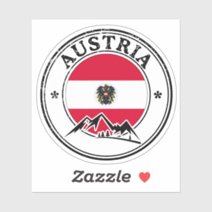 Österreich-Siegel-Aufkleber Runde Flagge für Lapto Aufkleber