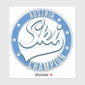 Österreich Ski Champion Logo Aufkleber (Blatt)