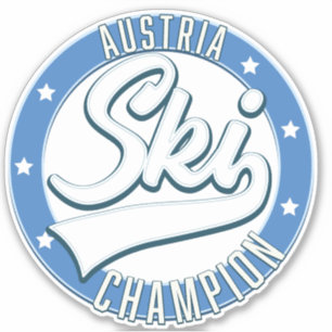 Österreich Ski Champion Logo Aufkleber