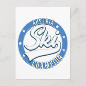 Österreich Ski Champion Logo Postkarte (Vorderseite)