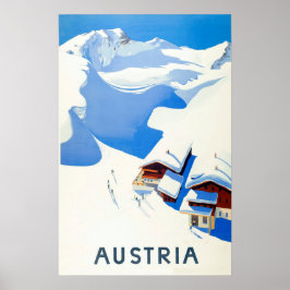 Österreich, Ski, Hütte im Winter Poster