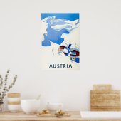 Österreich, Ski, Hütte im Winter Poster (Küche)