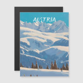 Österreich Ski Magnetkarte (Vorne/Hinten)
