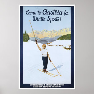 Österreich Ski Poster Art Österreichisches Reise D