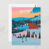Österreich Ski Postkarte (Vorne/Hinten)