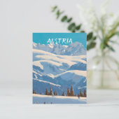 Österreich Ski Postkarte (Stehend Vorderseite)