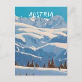 Österreich Ski Postkarte (Vorderseite)