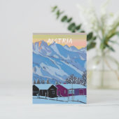 Österreich Ski Postkarte (Stehend Vorderseite)