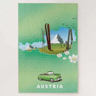 Österreich Ski Travel Poster Puzzle