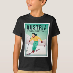 Österreich Skifahren Pistensau und Skihaserl fahre T-Shirt