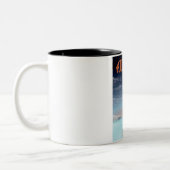 Österreich Skifahren - Winterskifahrplakat zum A Zweifarbige Tasse (Links)