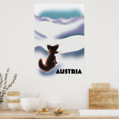 Österreich Skifahrplakat Poster (Küche)