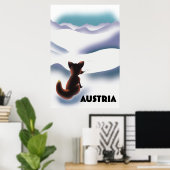 Österreich Skifahrplakat Poster (Heimbüro)