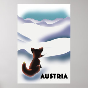 Österreich Skifahrplakat Poster