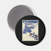 Österreich Skilodge in den Alpen Magnet (Vorderseite/Rückseite)