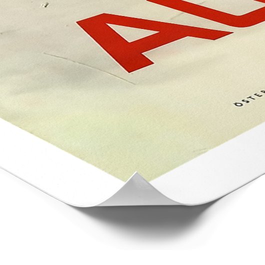 Österreich, Skiplakat Poster (Ecke)