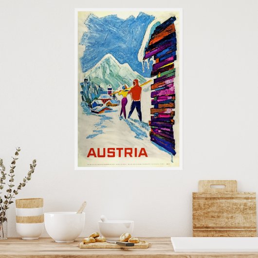 Österreich, Skiplakat Poster (Küche)