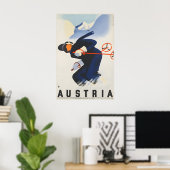 Österreich Skireiseplakat Poster (Heimbüro)
