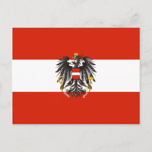 Österreich (Staat, Variante), österreichische Flag Postkarte