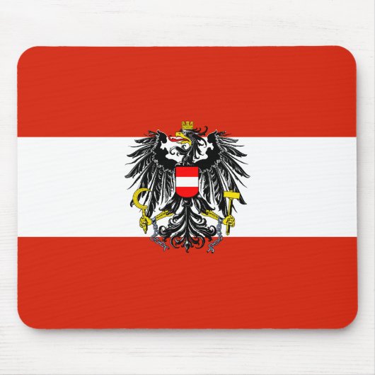Österreich-Staats-Flagge Mousepad (Vorne)