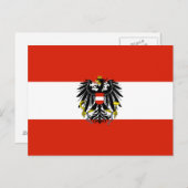 Österreich Staatsflagge Postkarte (Vorne/Hinten)