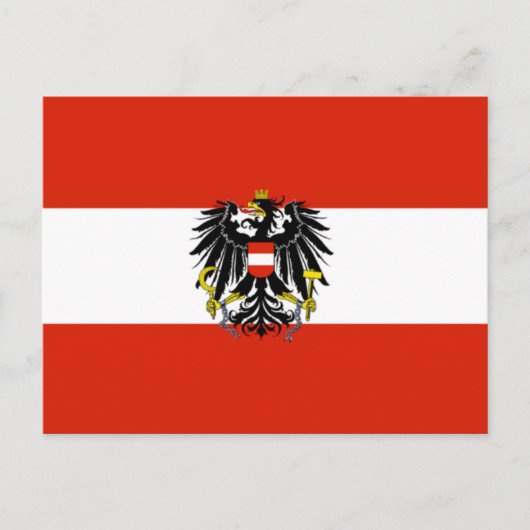 Österreich Staatsflagge Postkarte (Vorderseite)