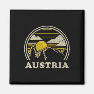 Österreich T-Shirt Vintage Wandern Berge Tee Magnet
