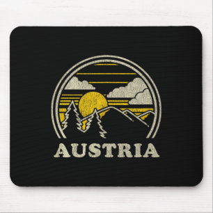 Österreich T-Shirt Vintage Wandern Berge Tee Mousepad