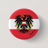 Österreich-Taste, patriotische österreichische Fla Button (Vorderseite)