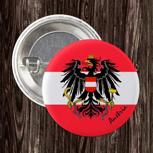 Österreich-Taste, patriotische österreichische Fla Button