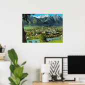 Österreich, Tirol, Solbad Hall und River Inn Poster (Heimbüro)