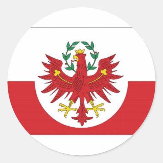 Österreich Tiroler Flagge Runder Aufkleber (Vorderseite)
