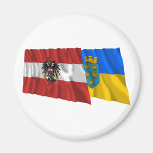 Österreich u. Niederoesterreich wellenartig Magnet