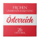 Österreich Unabhängigkeitstag Österreichische Nati Fliese (Vorderseite)