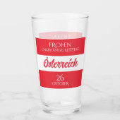 Österreich Unabhängigkeitstag Österreichische Nati Glas (Rückseite)