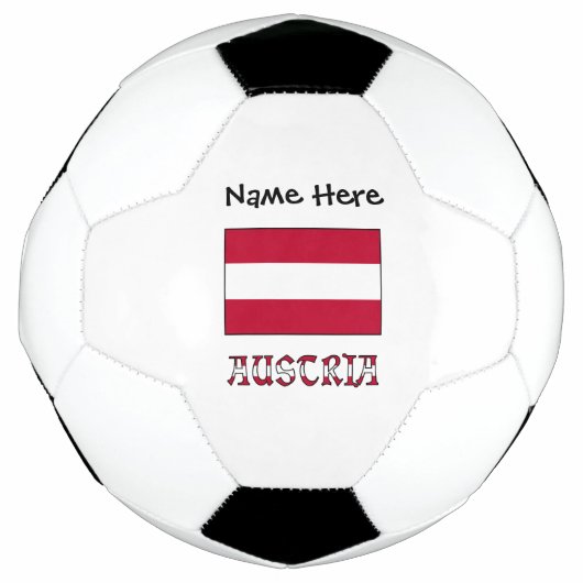 Österreich und die österreichische Flagge mit Ihre Fußball (Vorderseite)