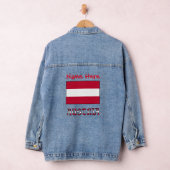 Österreich und Österreich - Rote Personalisierung Jeansjacke (Hangar)