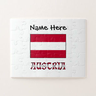 Österreich und personalisierte österreichische Fla Puzzle