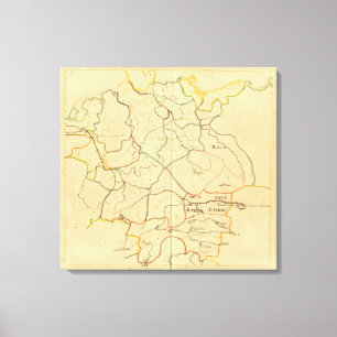 Österreich und Tschechische Republik 2 Leinwanddruck