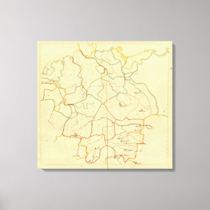 Österreich und Tschechische Republik 3 Leinwanddruck